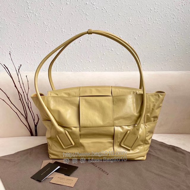 Bottega veneta高端女包 96009 寶緹嘉新款Arco48油蠟皮包 BV經典款小牛皮質中號手提包  gxz1225